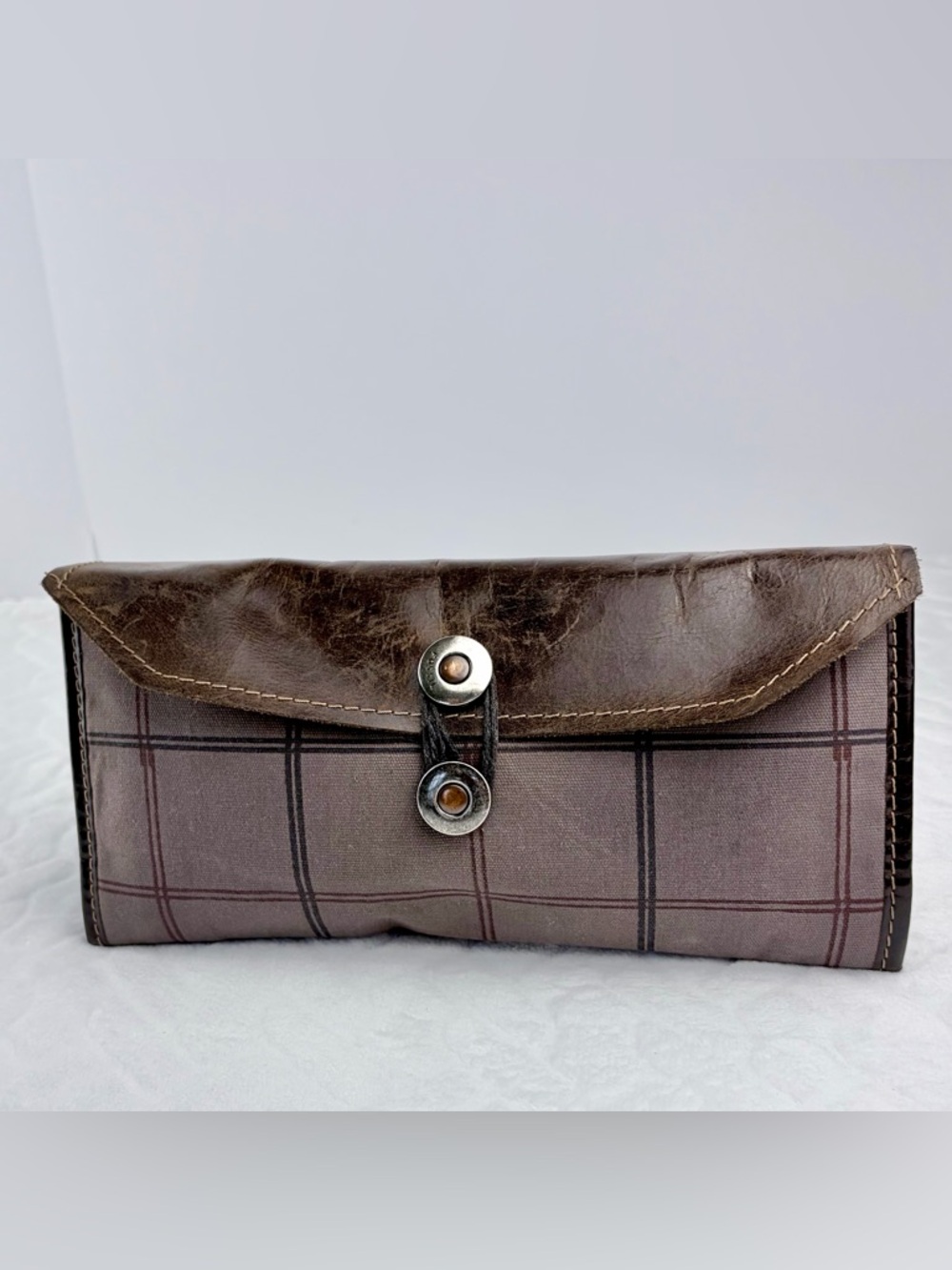 Fossil Retro 2010s Leather Clutch Wallet Parcel Organizer Long Live Vintage Line